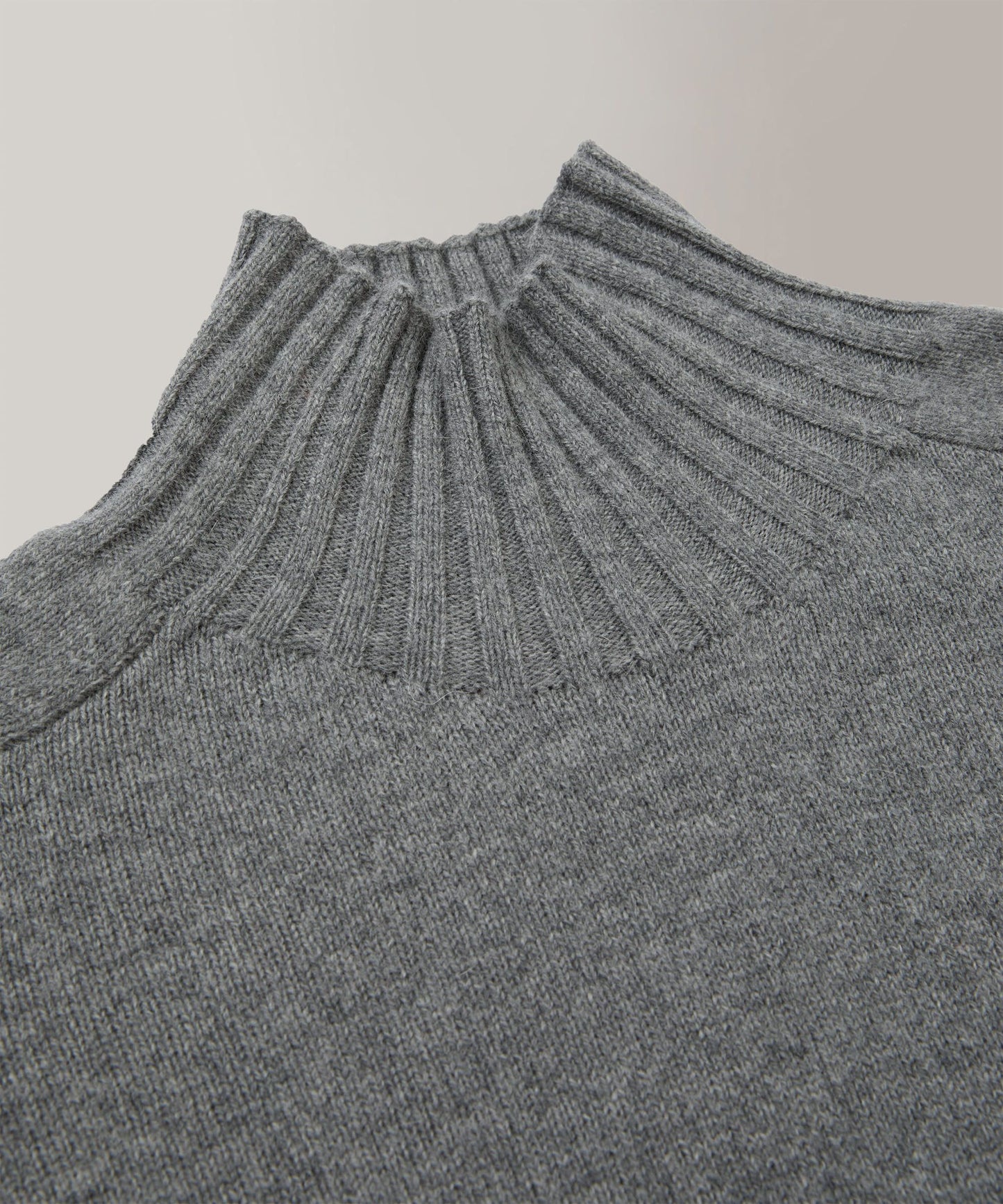 Wool and Angora mock neck sweater