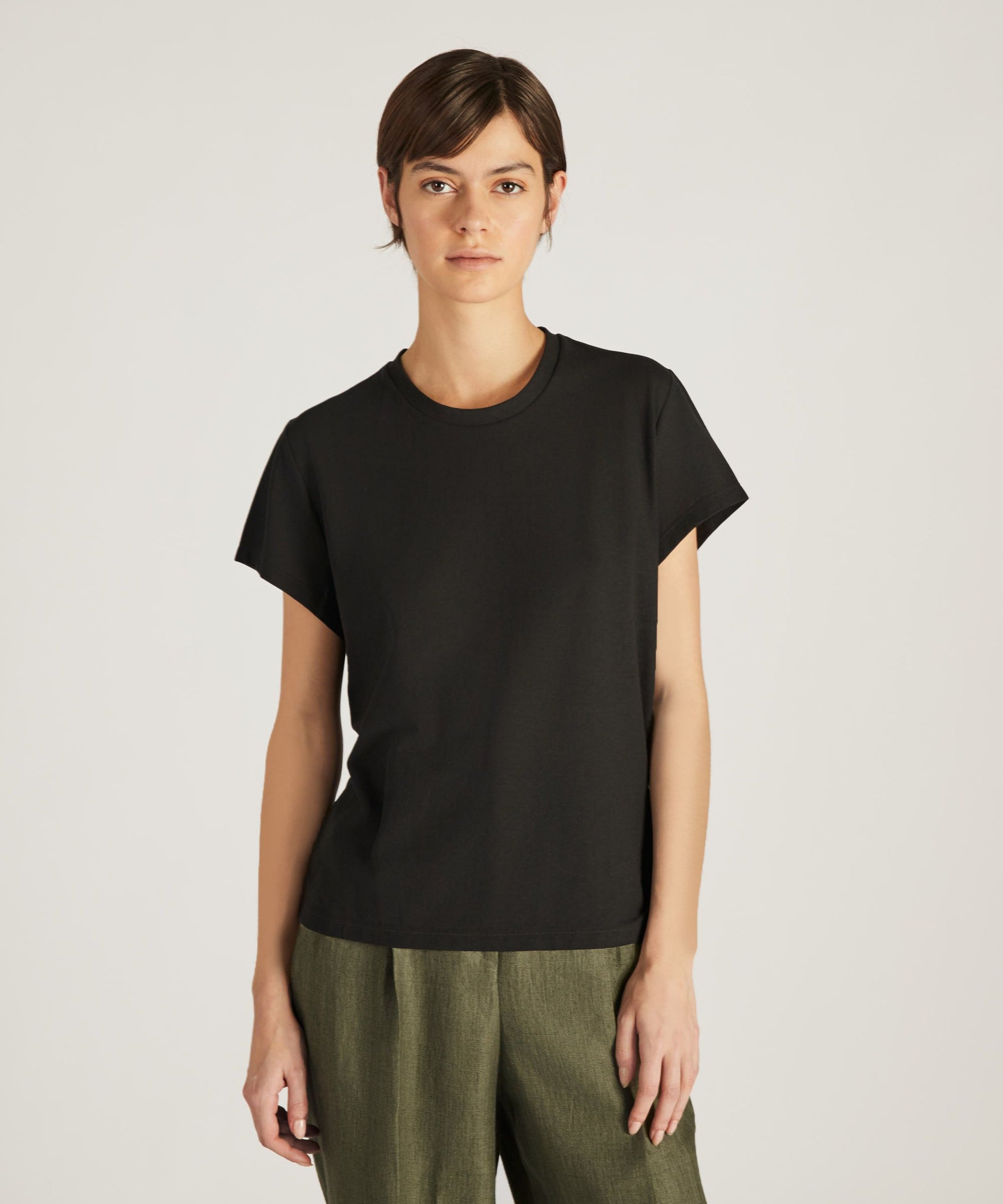 Zanone T-shirt regular fit in IceCotton organico nero – Slowear