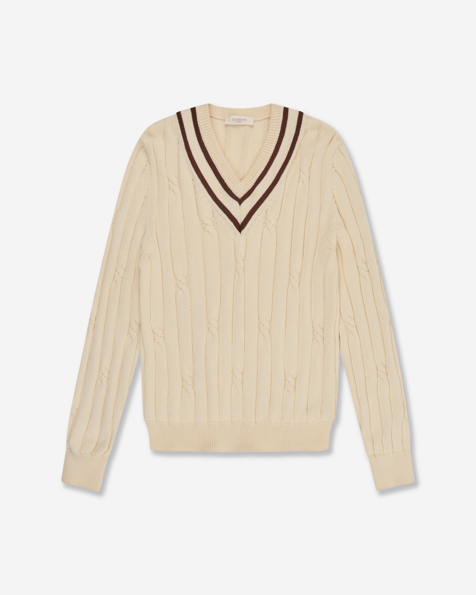 Zanone - Regular fit cotton sweater - butter + petroleum