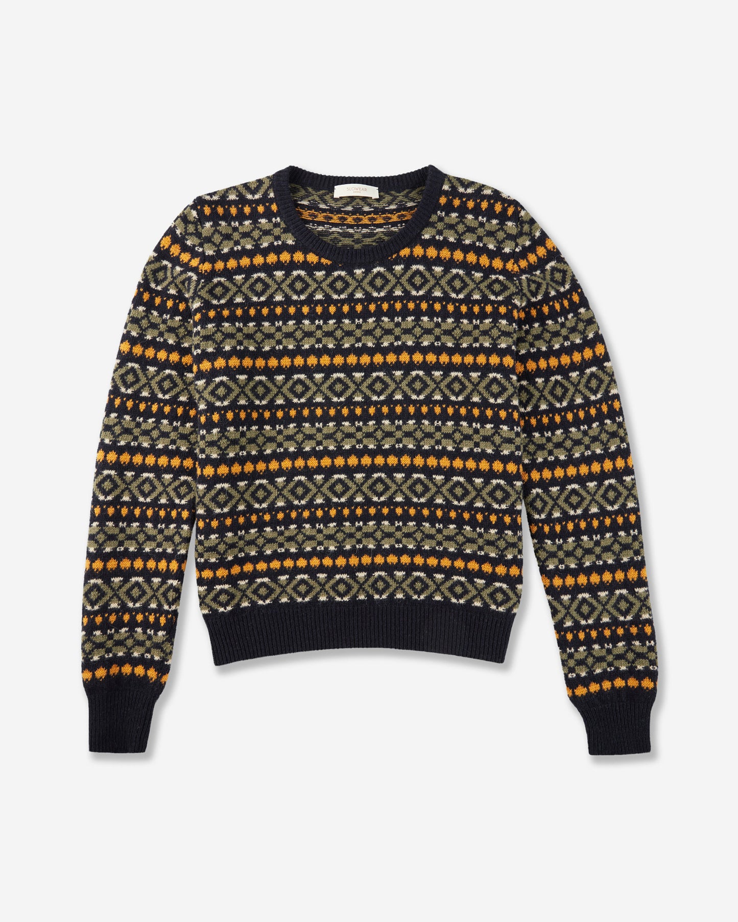 Regular fit crewneck sweater in wool and Alpaca