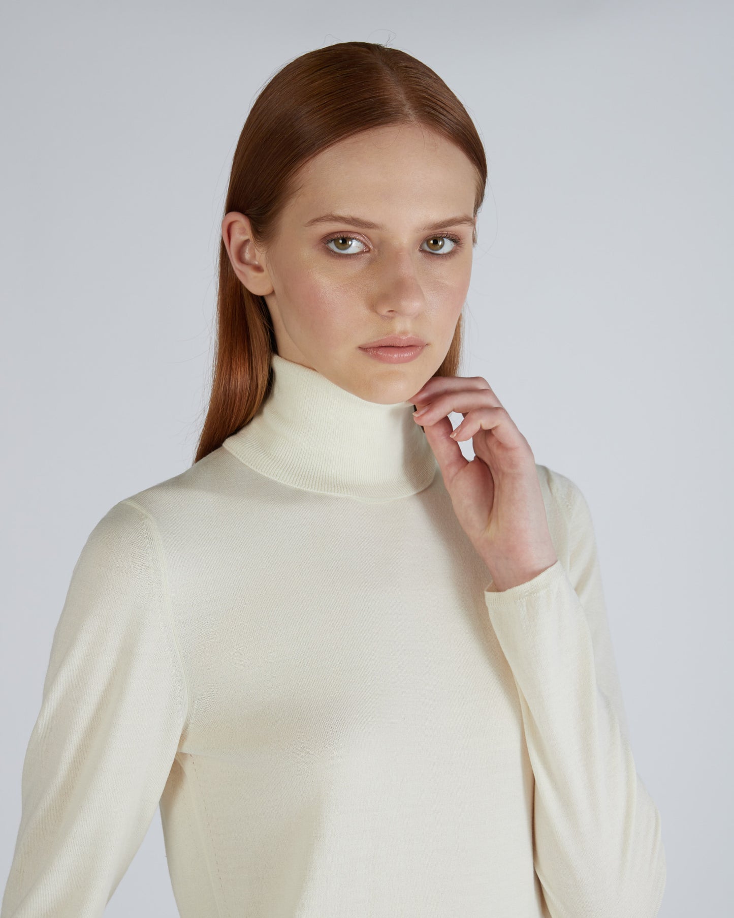 認証フレックスウール スリムフィット ハイネック