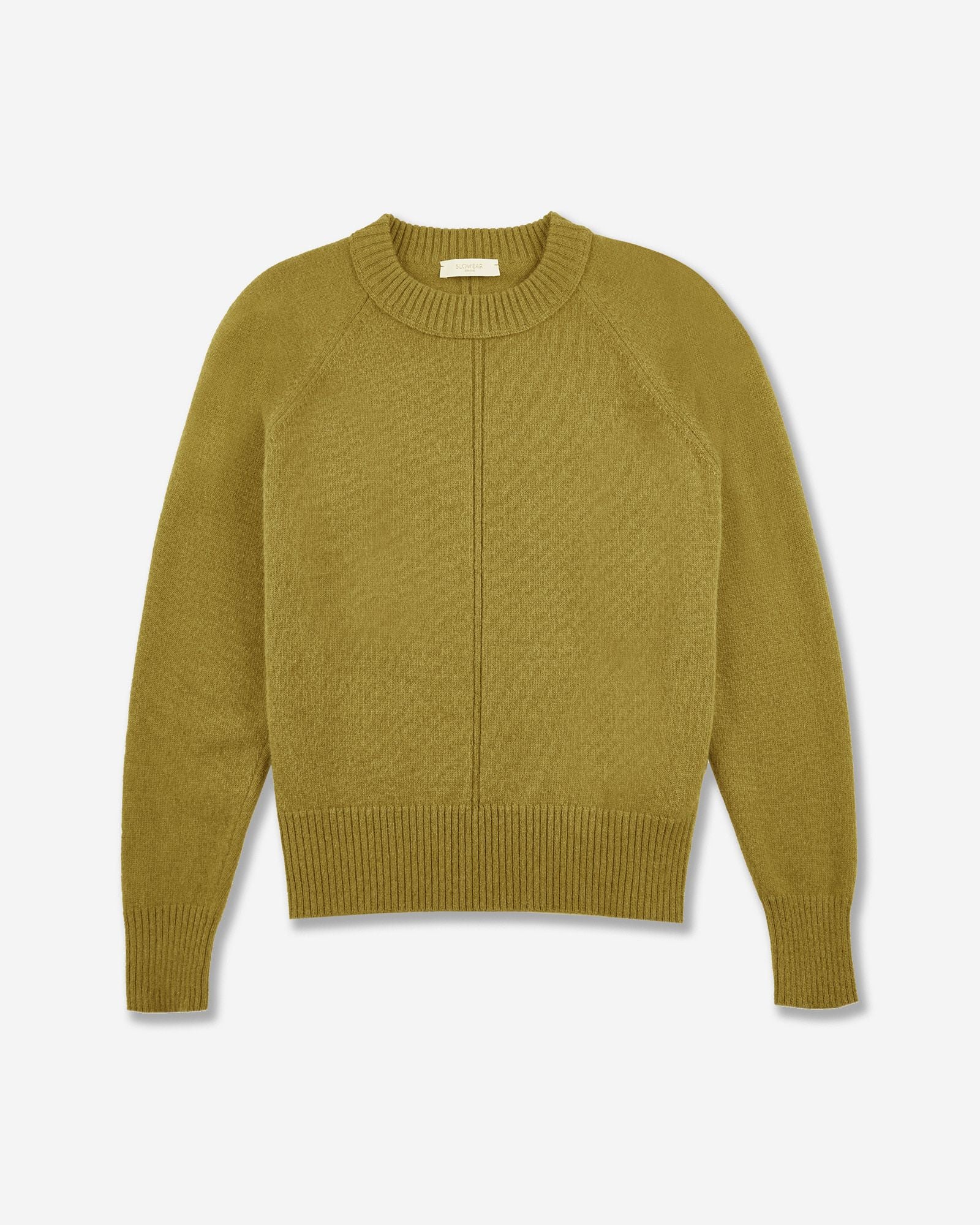 Regular fit crewneck sweater in wool and Angora