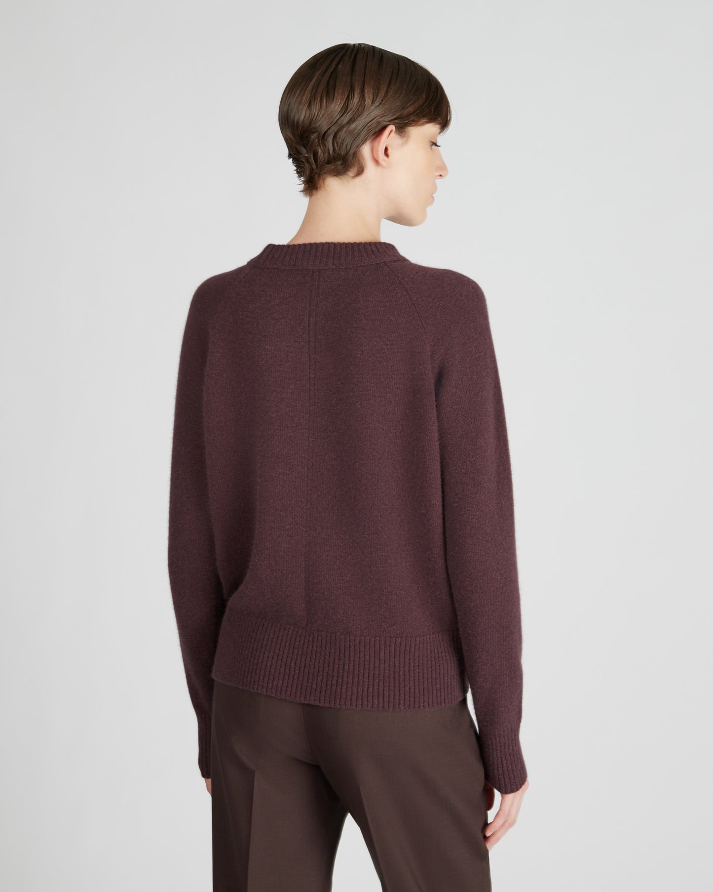 Girocollo regular fit in lana e Angora