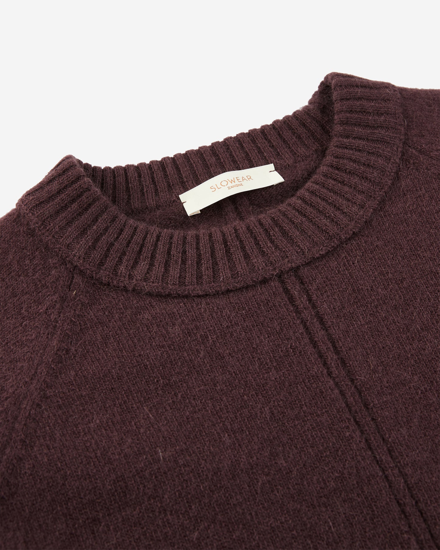 Girocollo regular fit in lana e Angora