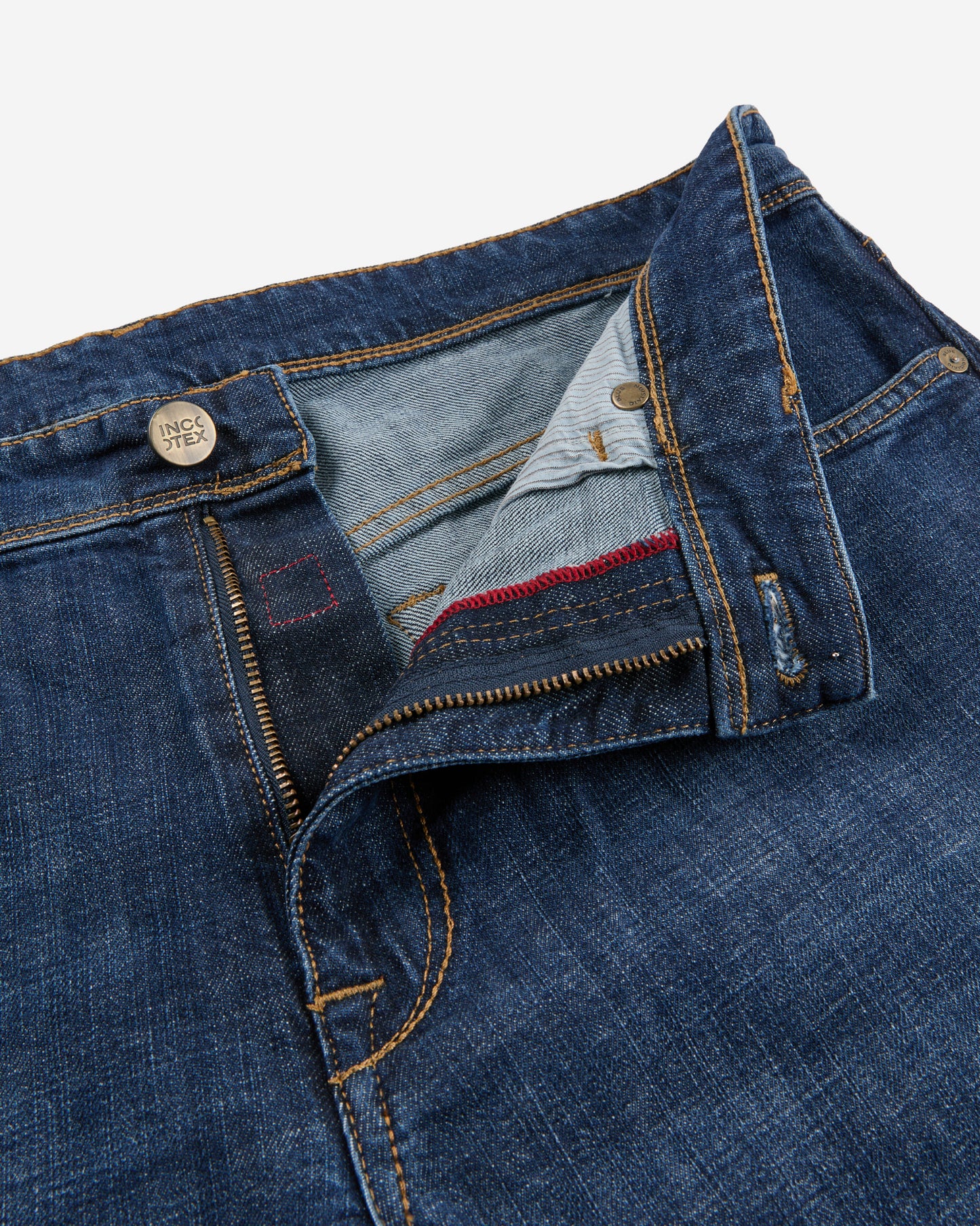 Regular fit stretch denim trousers