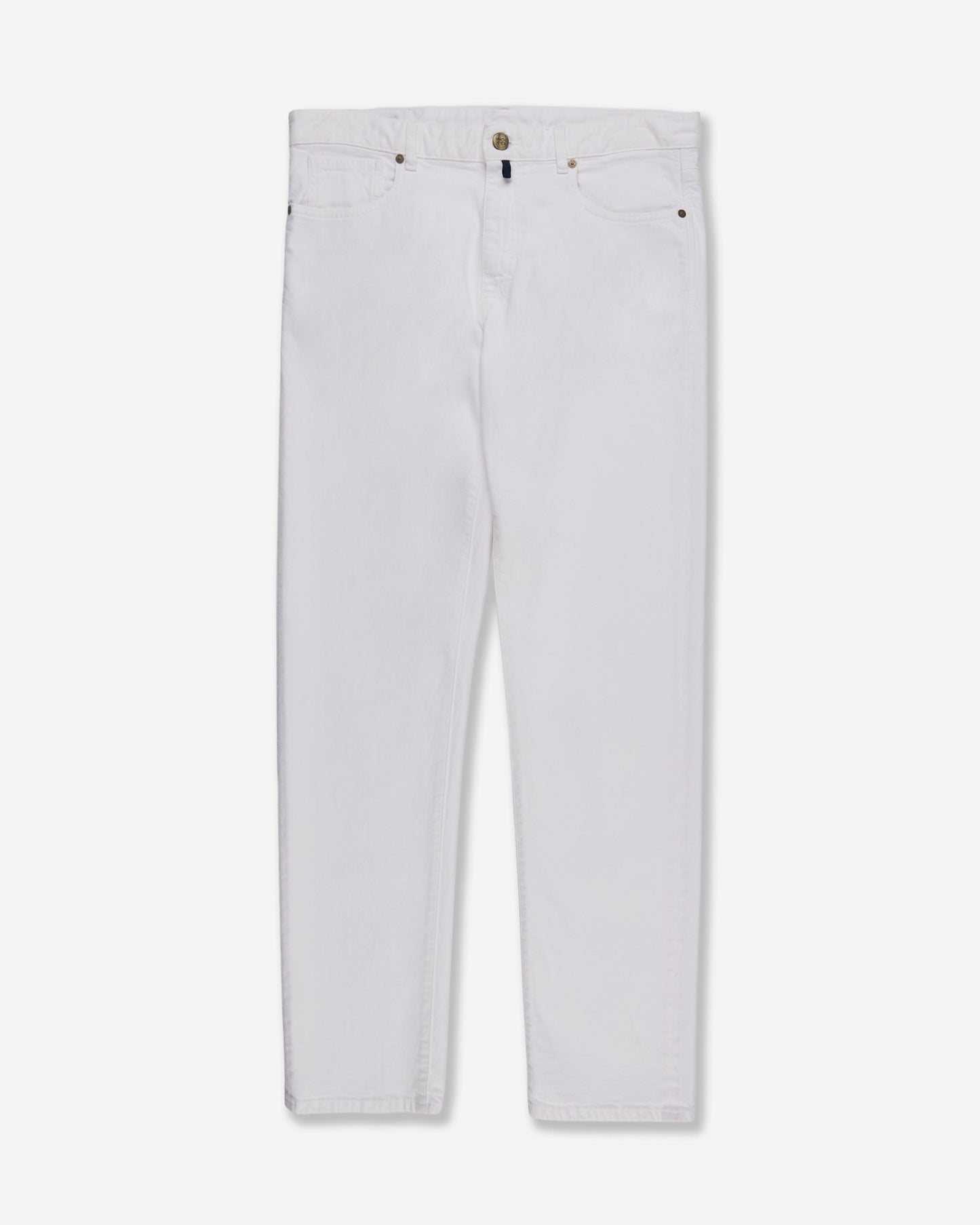 Regular fit ecru selvedge denim trousers