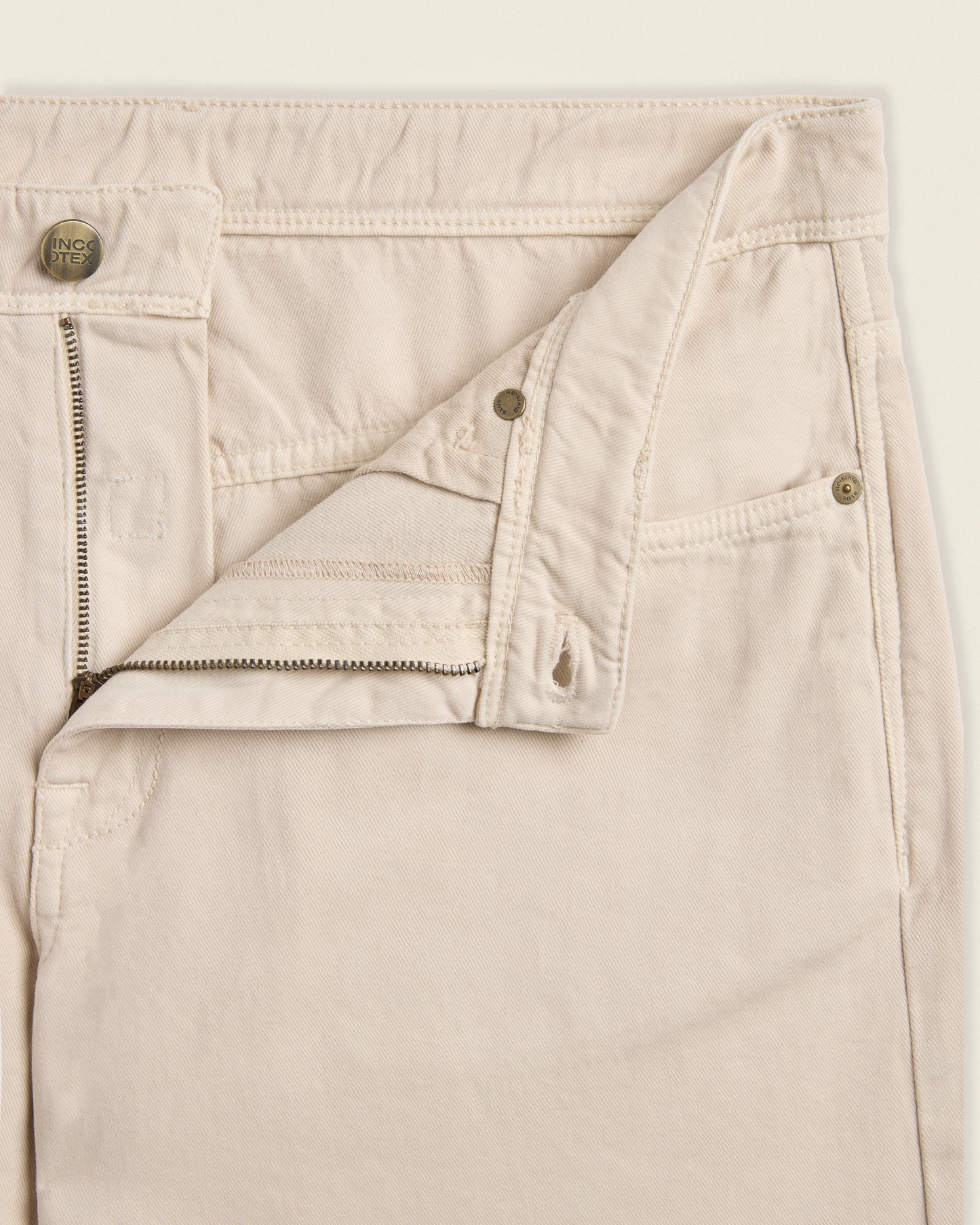 Pantalone cinque tasche regular fit in cotone e cashmere