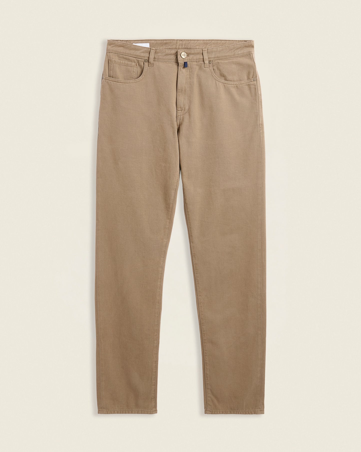 Regular fit cotton and cashmere fivepocket trousers