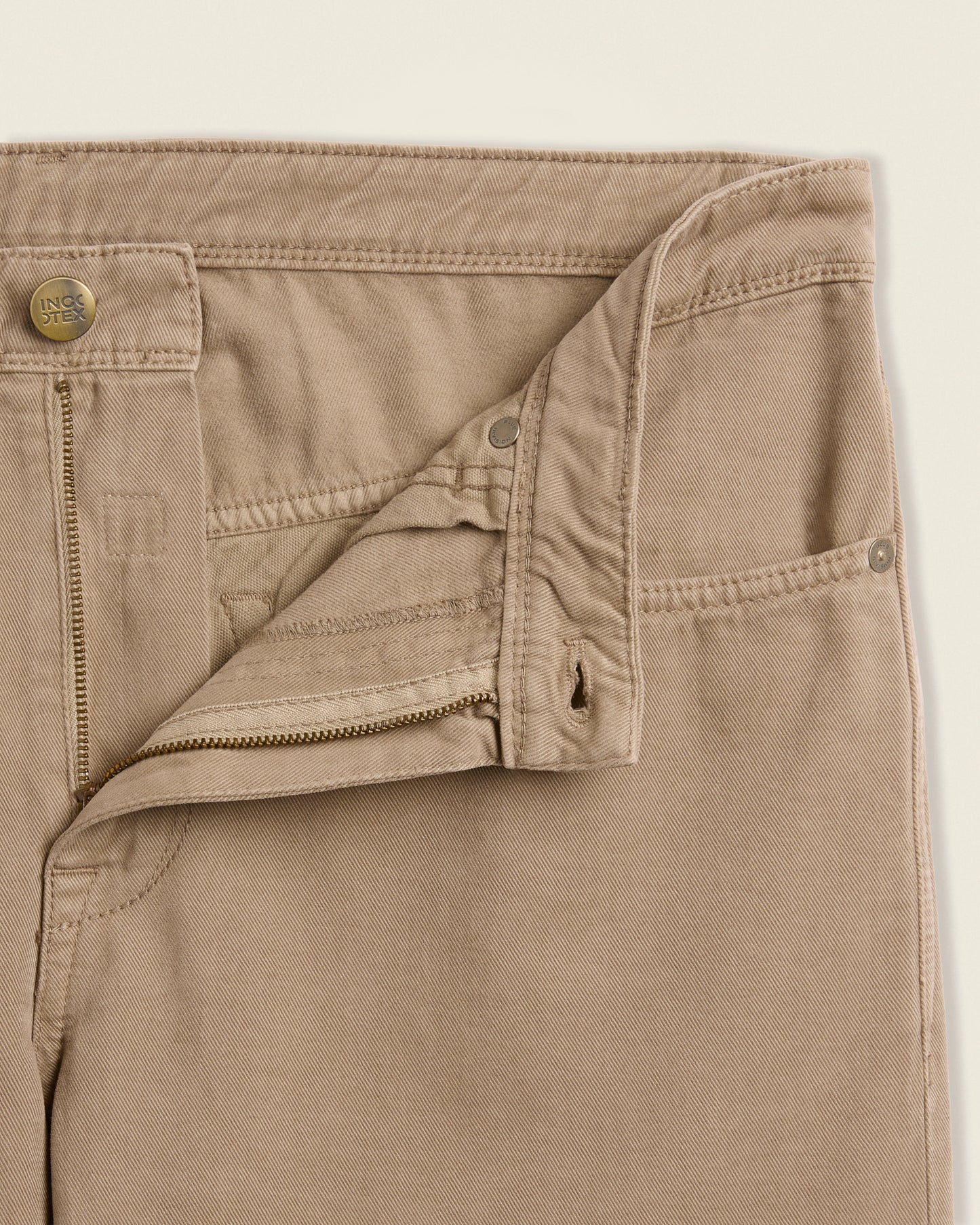 Regular fit cotton and cashmere fivepocket trousers