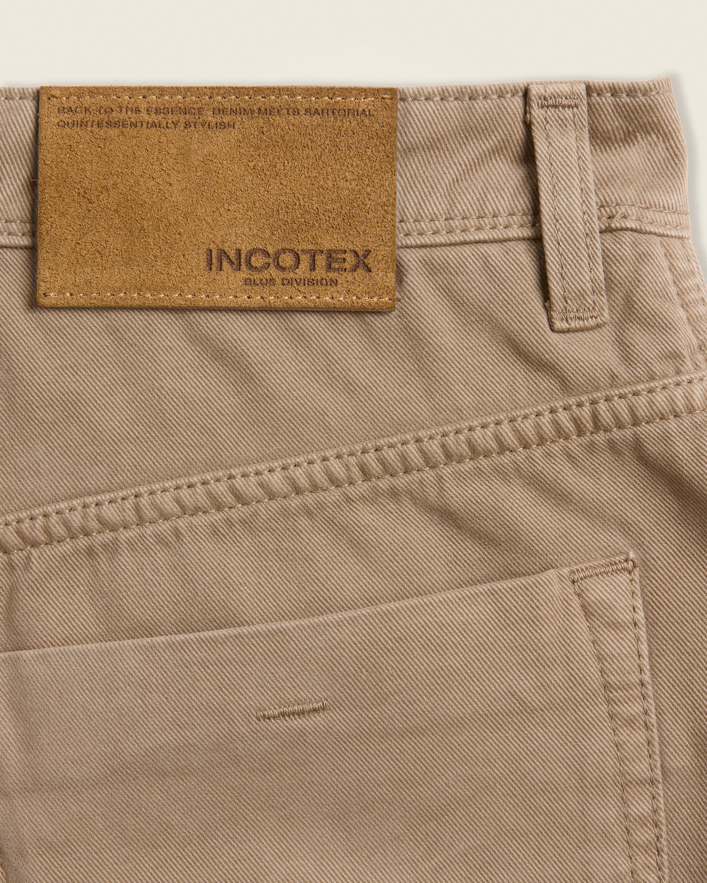 Regular fit cotton and cashmere fivepocket trousers
