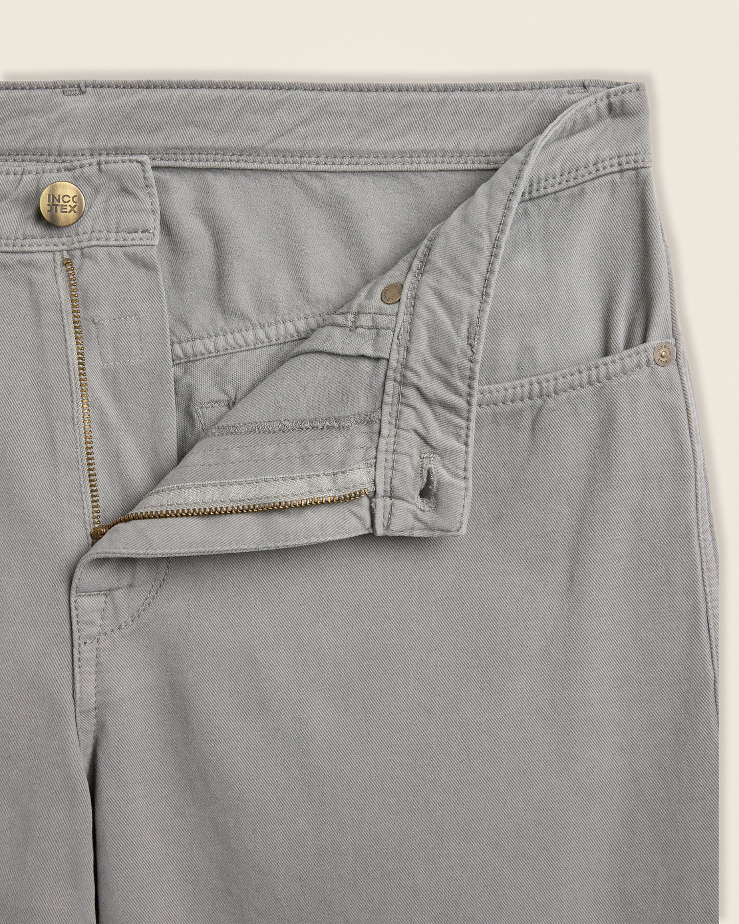 Regular fit cotton and cashmere fivepocket trousers