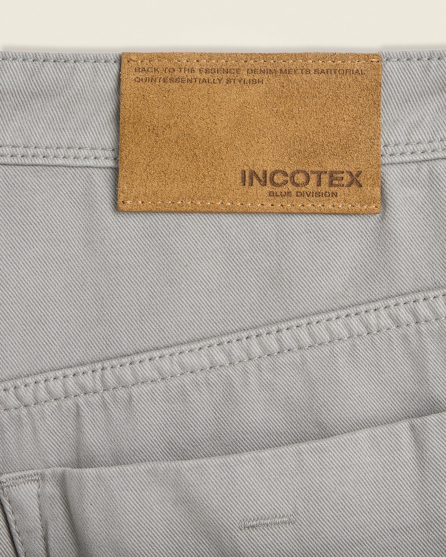 Regular fit cotton and cashmere fivepocket trousers