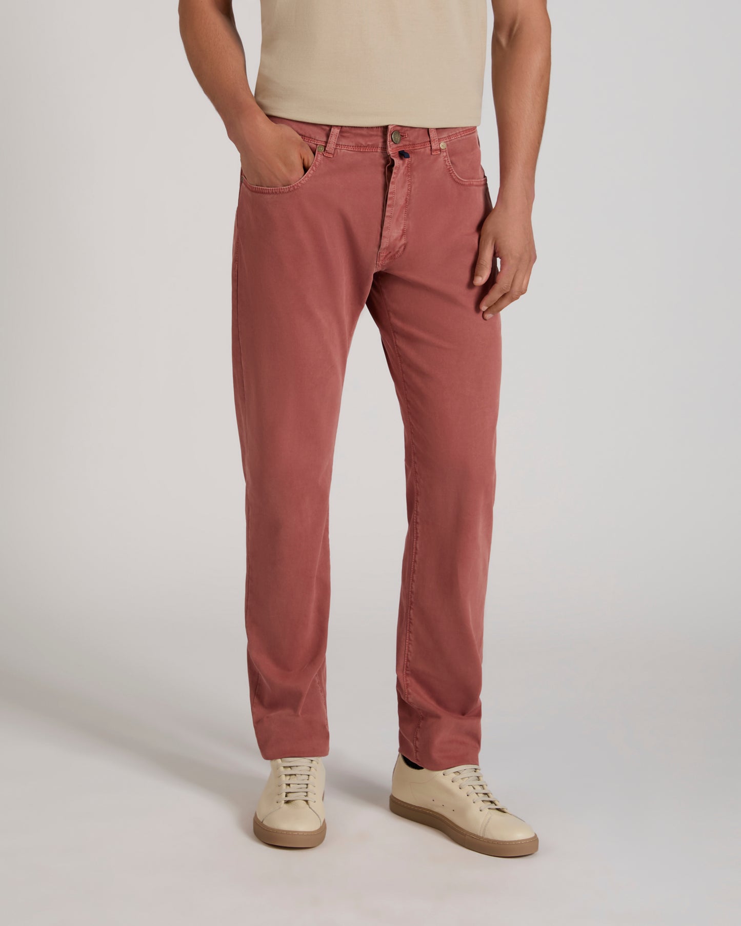 Hose Slim Fit mit fünf Taschen aus Stretch-Baumwoll-Tricotin