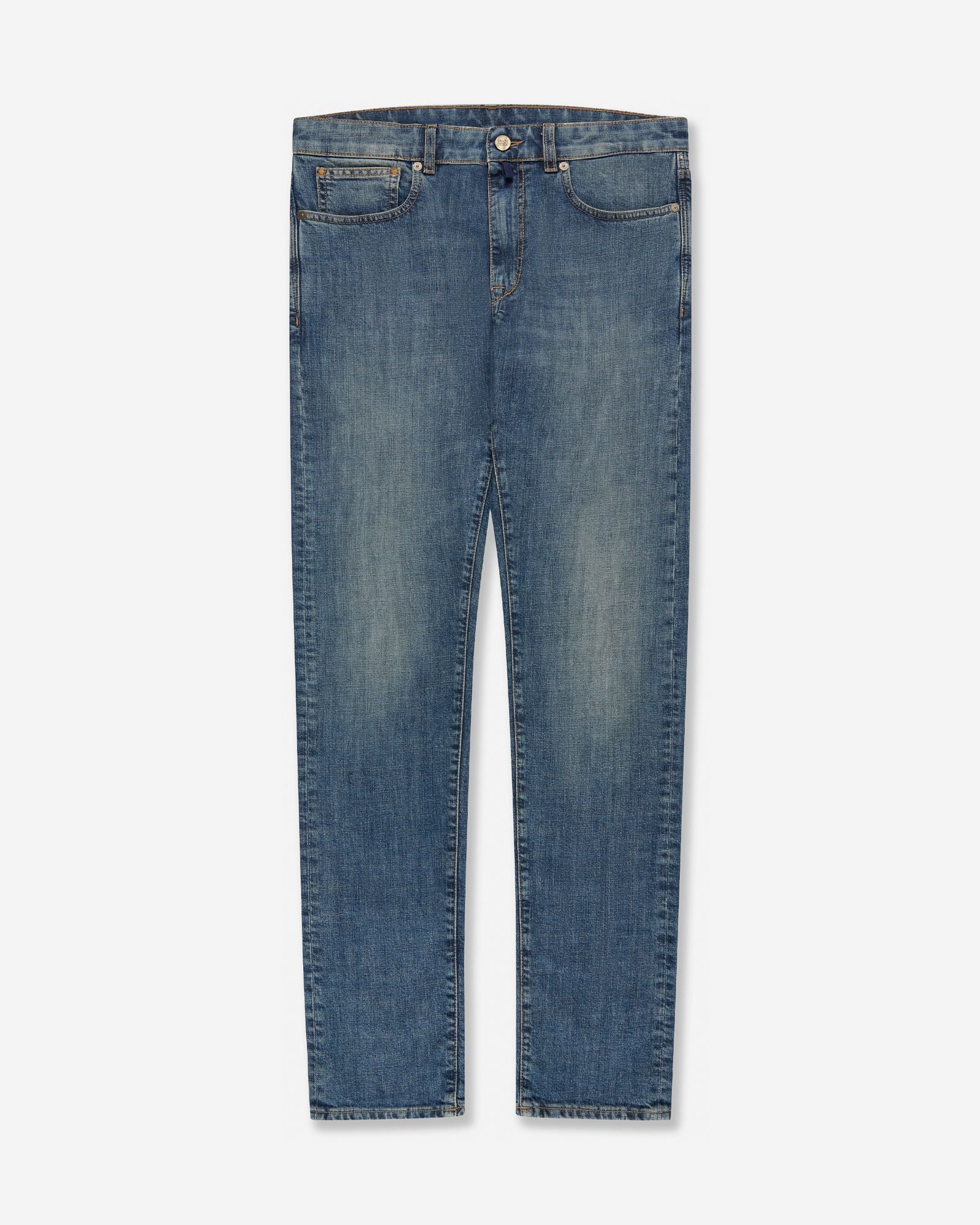 Incotex Blue Division - Slim fit stretch denim five-pocket trousers - light blue