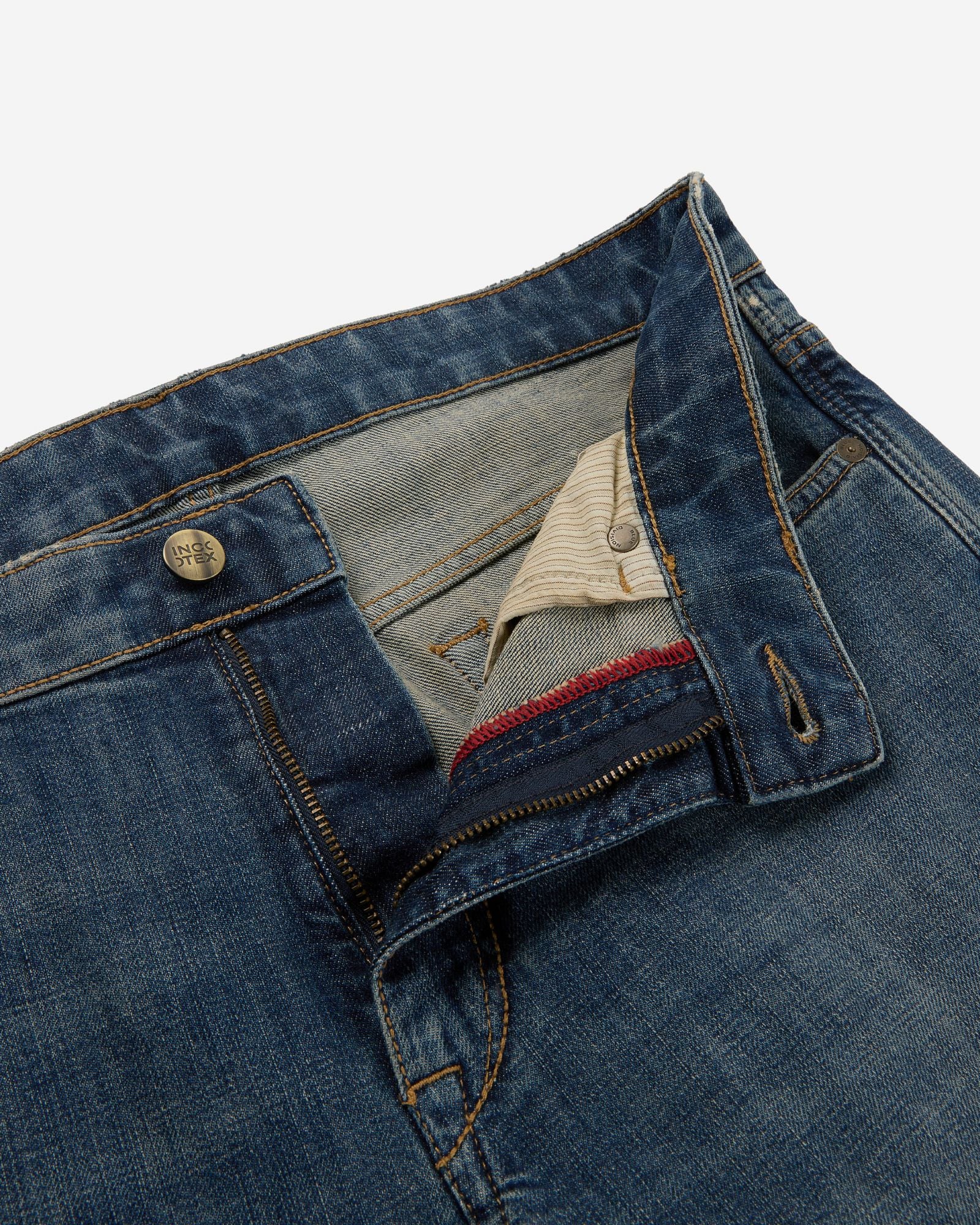 Incotex Blue Division - Slim fit stretch denim five-pocket trousers - light blue