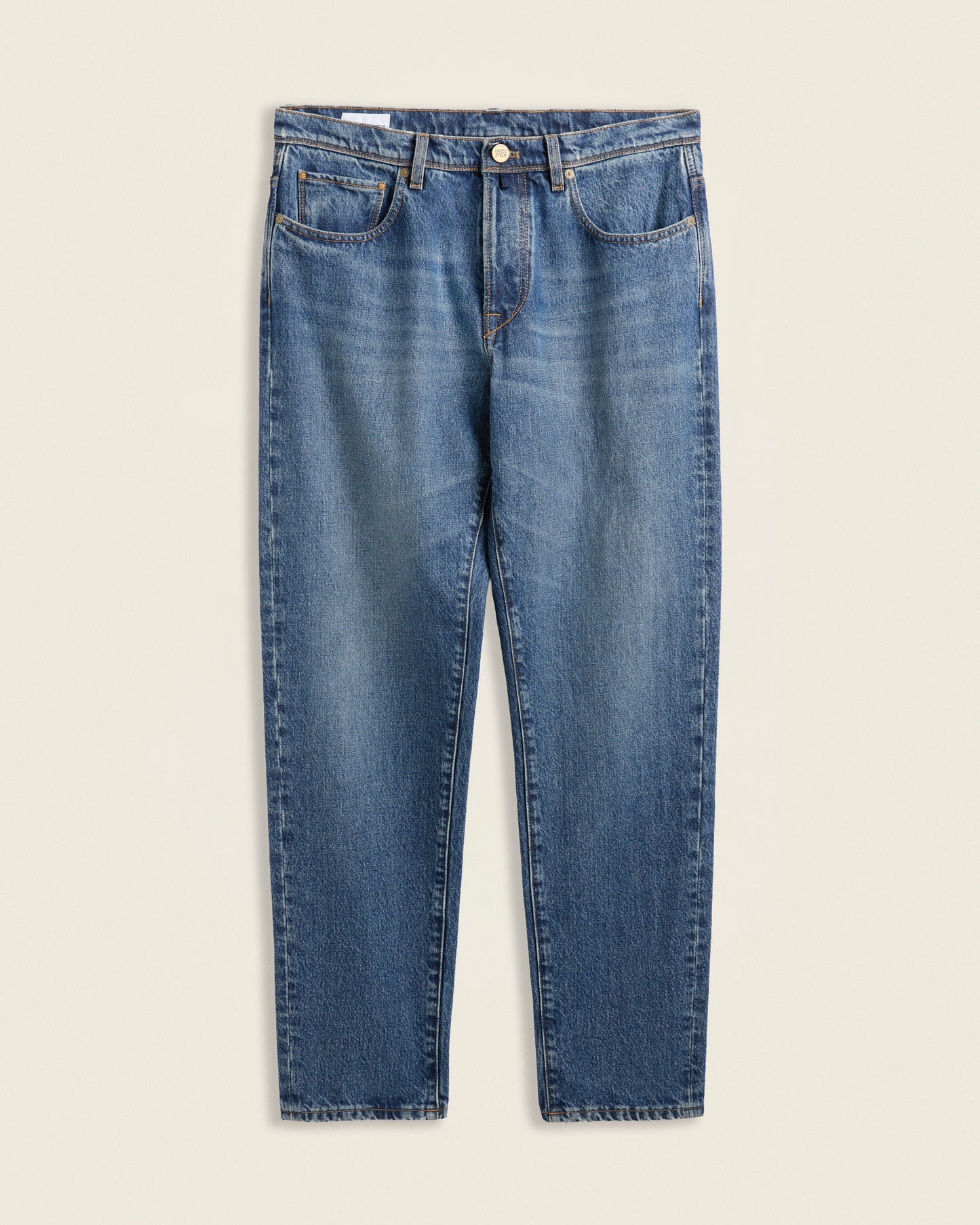 Tapered fit denim fivepocket trousers