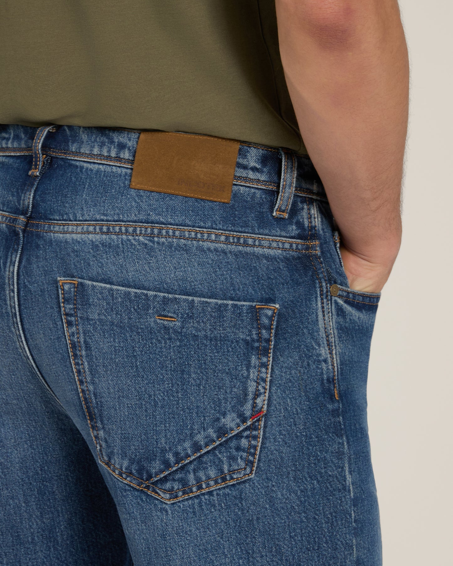 Pantalone cinque tasche tapered fit in denim