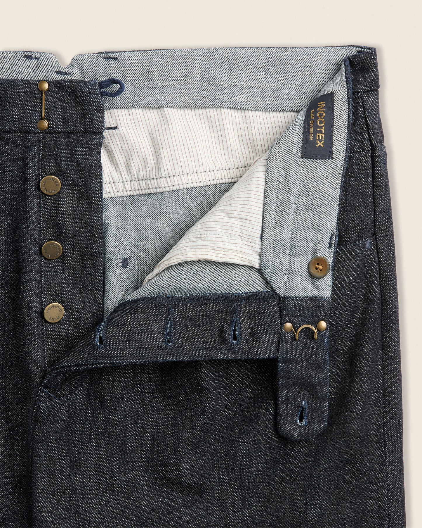 Slim fit denim trousers