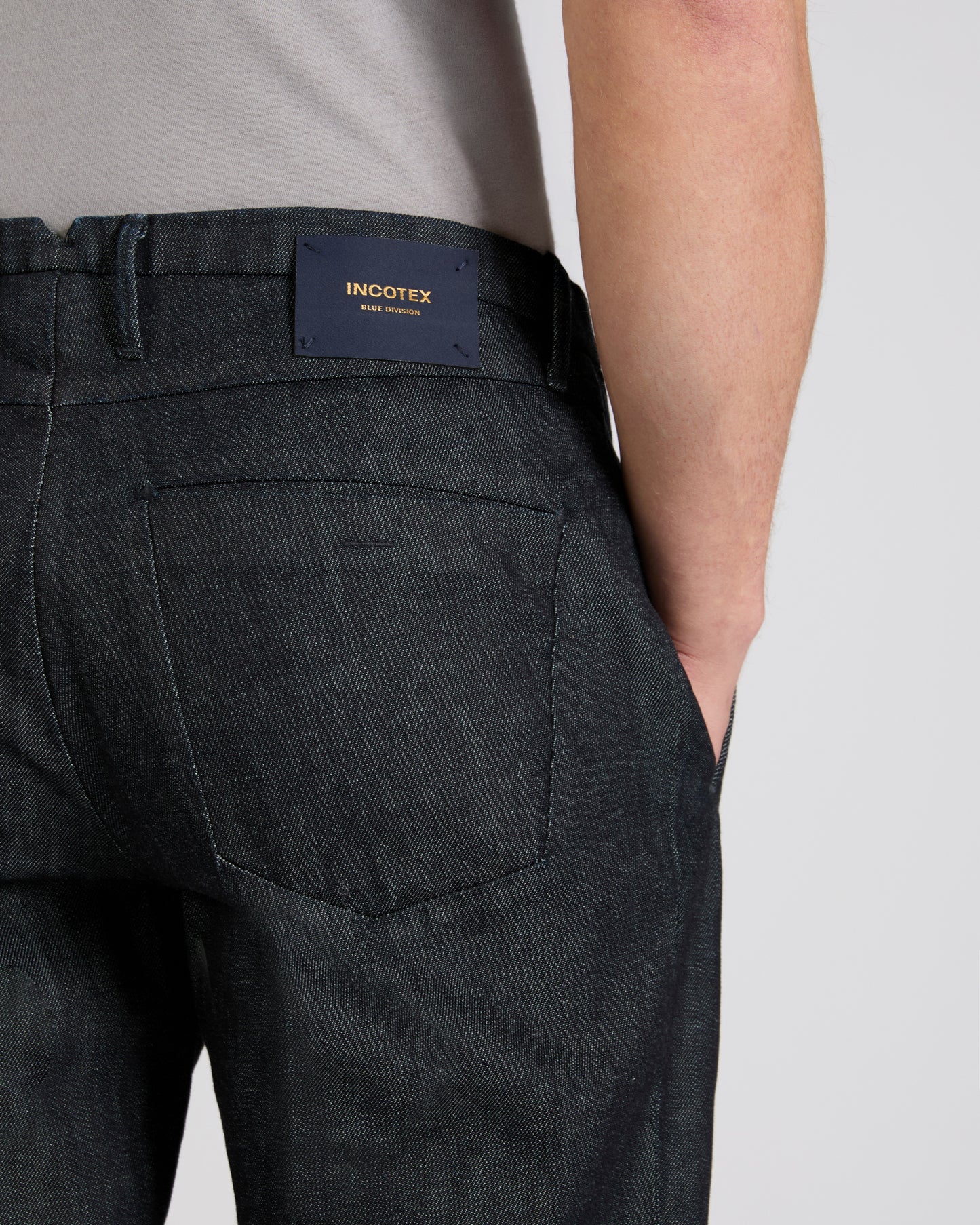Tapered fit Japanese denim trousers