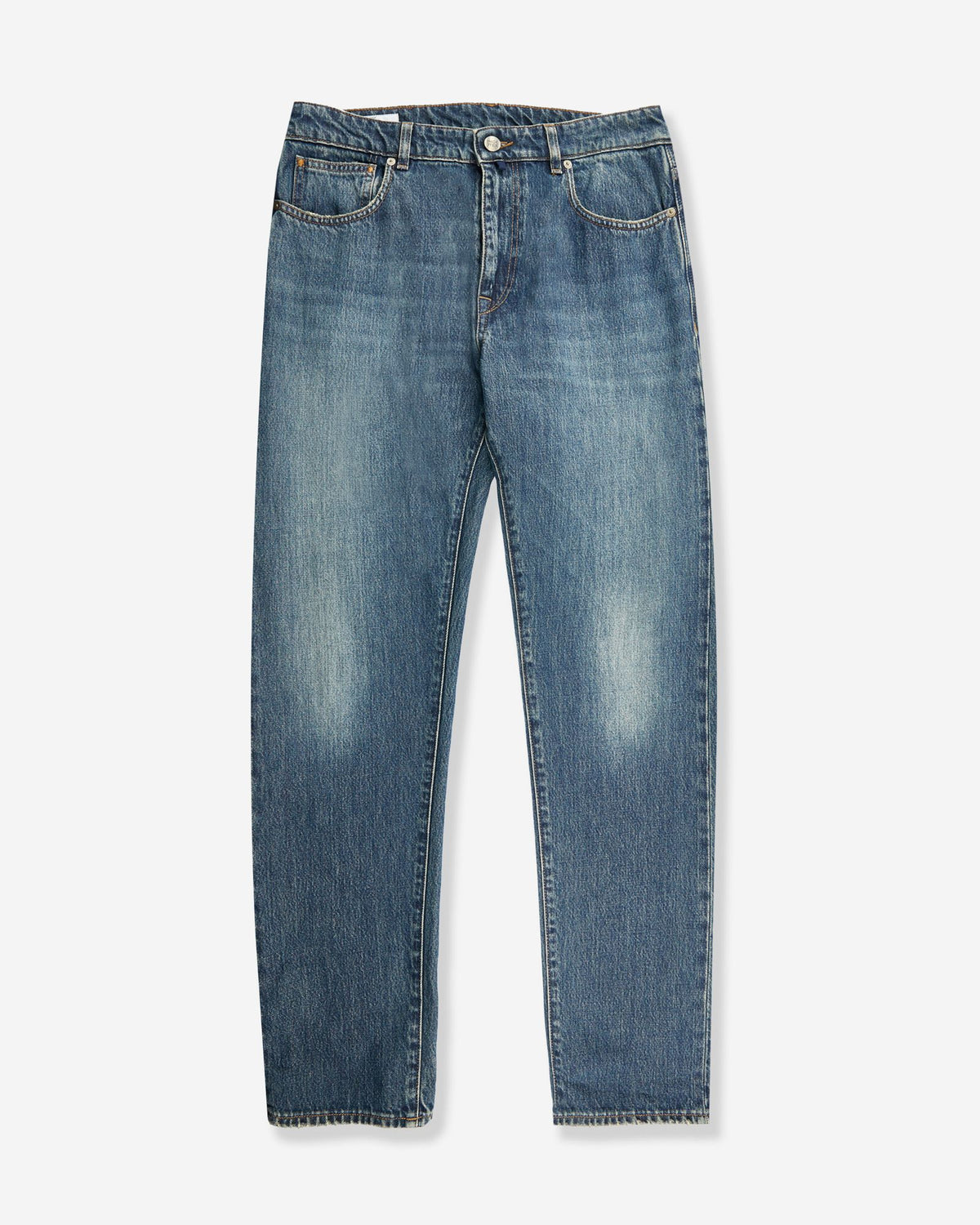 Regular fit five pocket cotton trousers