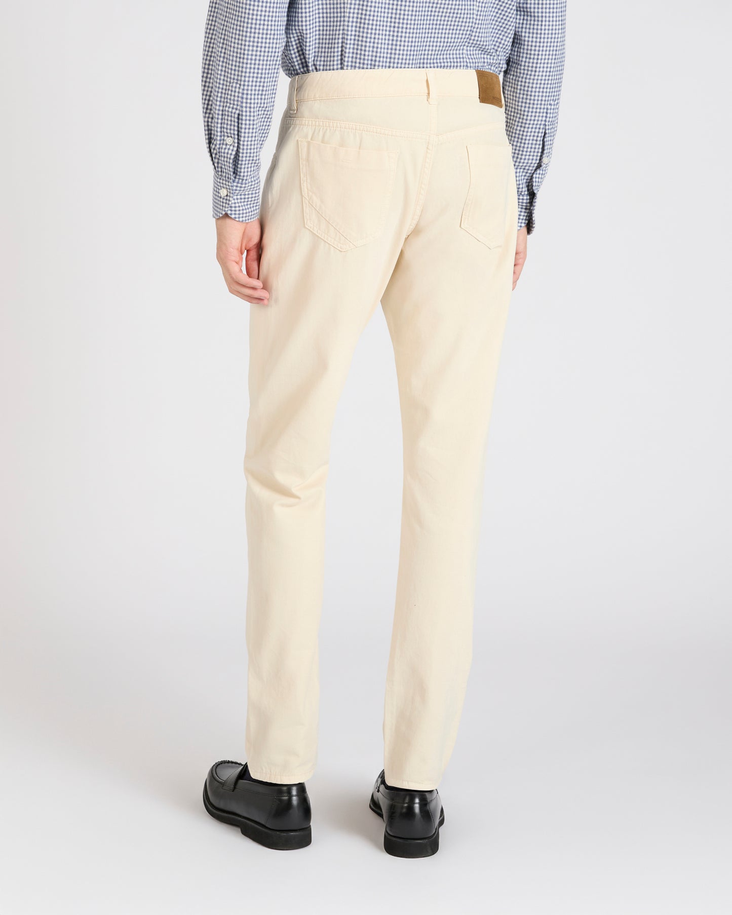 Slim-fit five-pocket trousers in cotton and cashmere