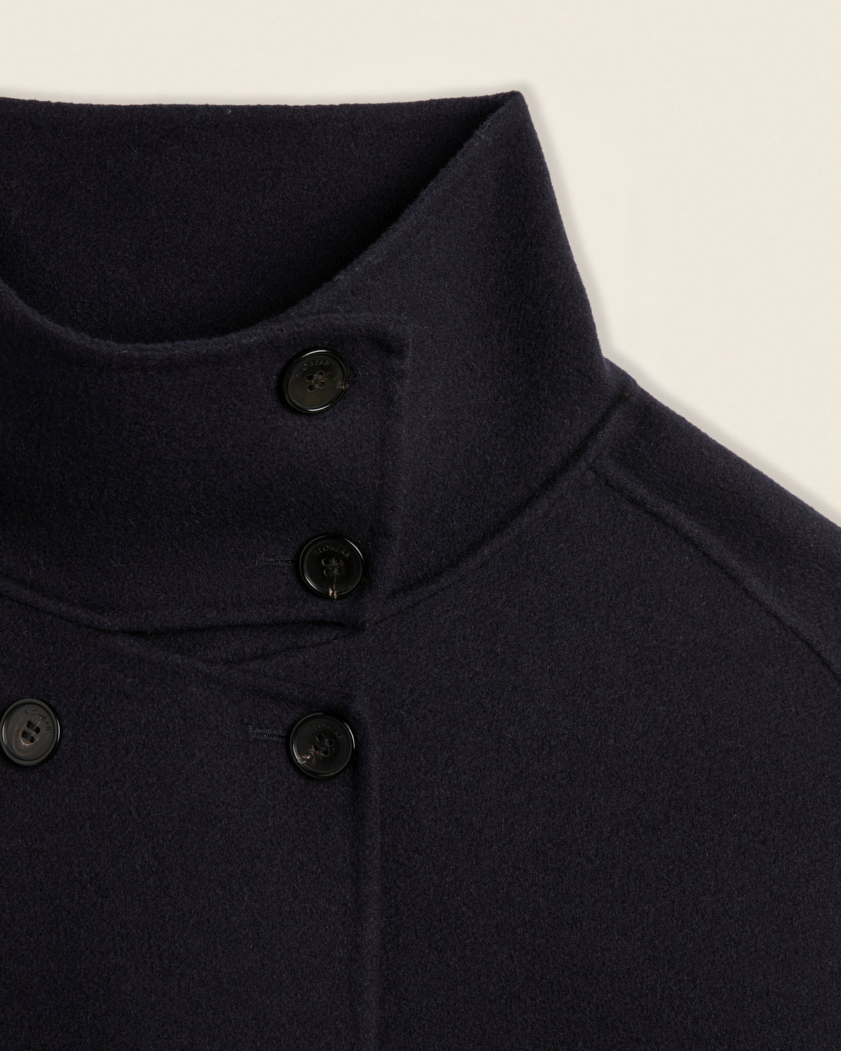 Oversized peacoat in double-faced wool