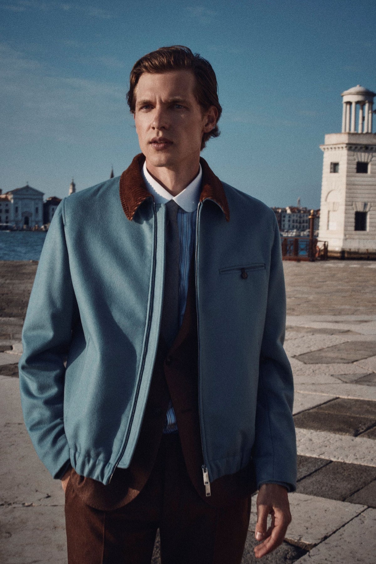 Wool and cashmere Primo bomber jacket