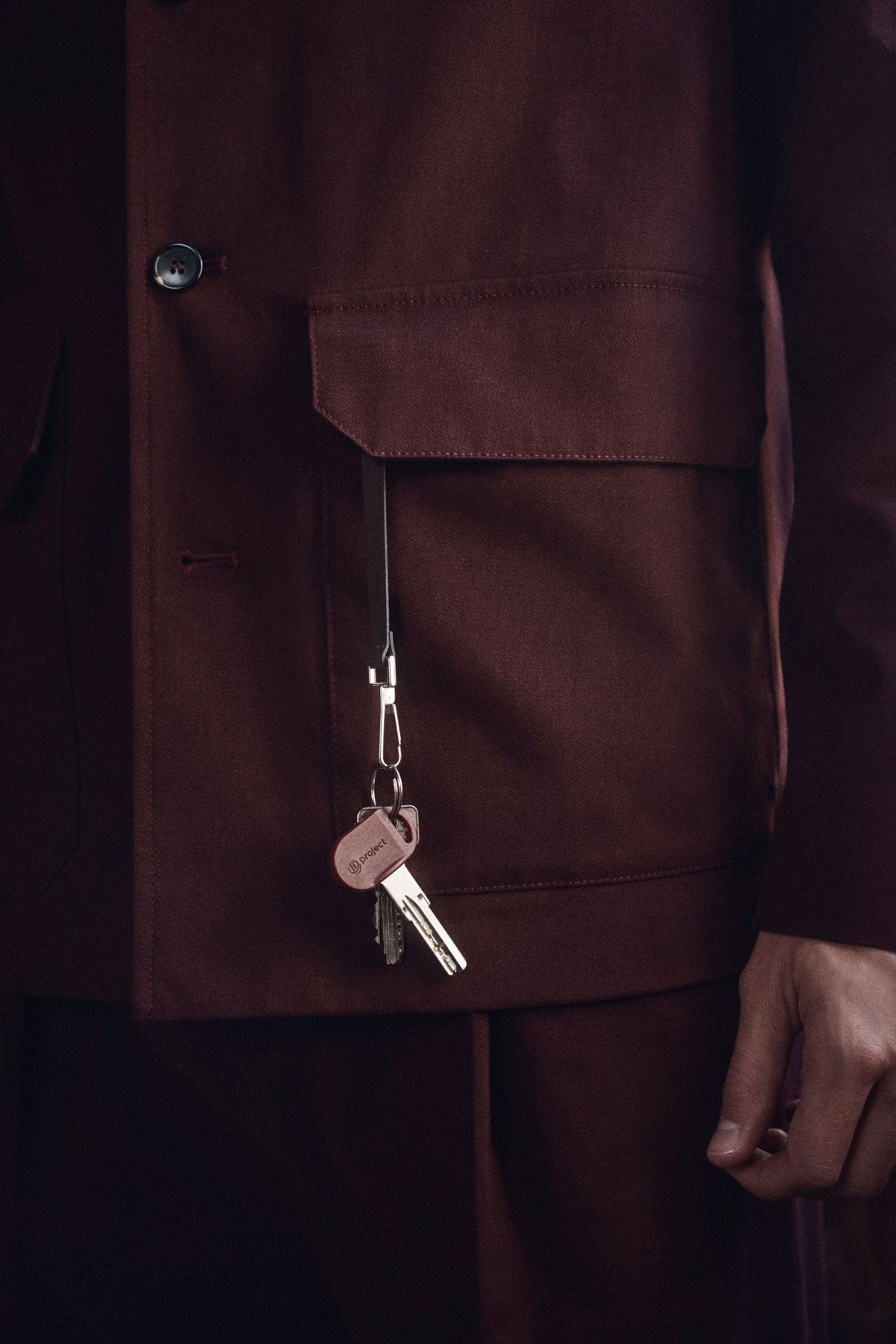 Chore jacket en gabardine de coton et cachemire