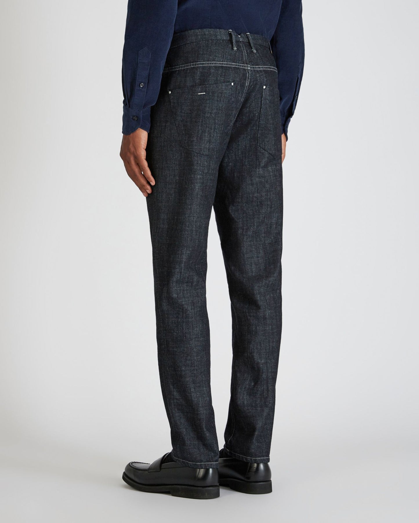 Incotex - Slim fit tailored trousers made of stretch denim - dark blue