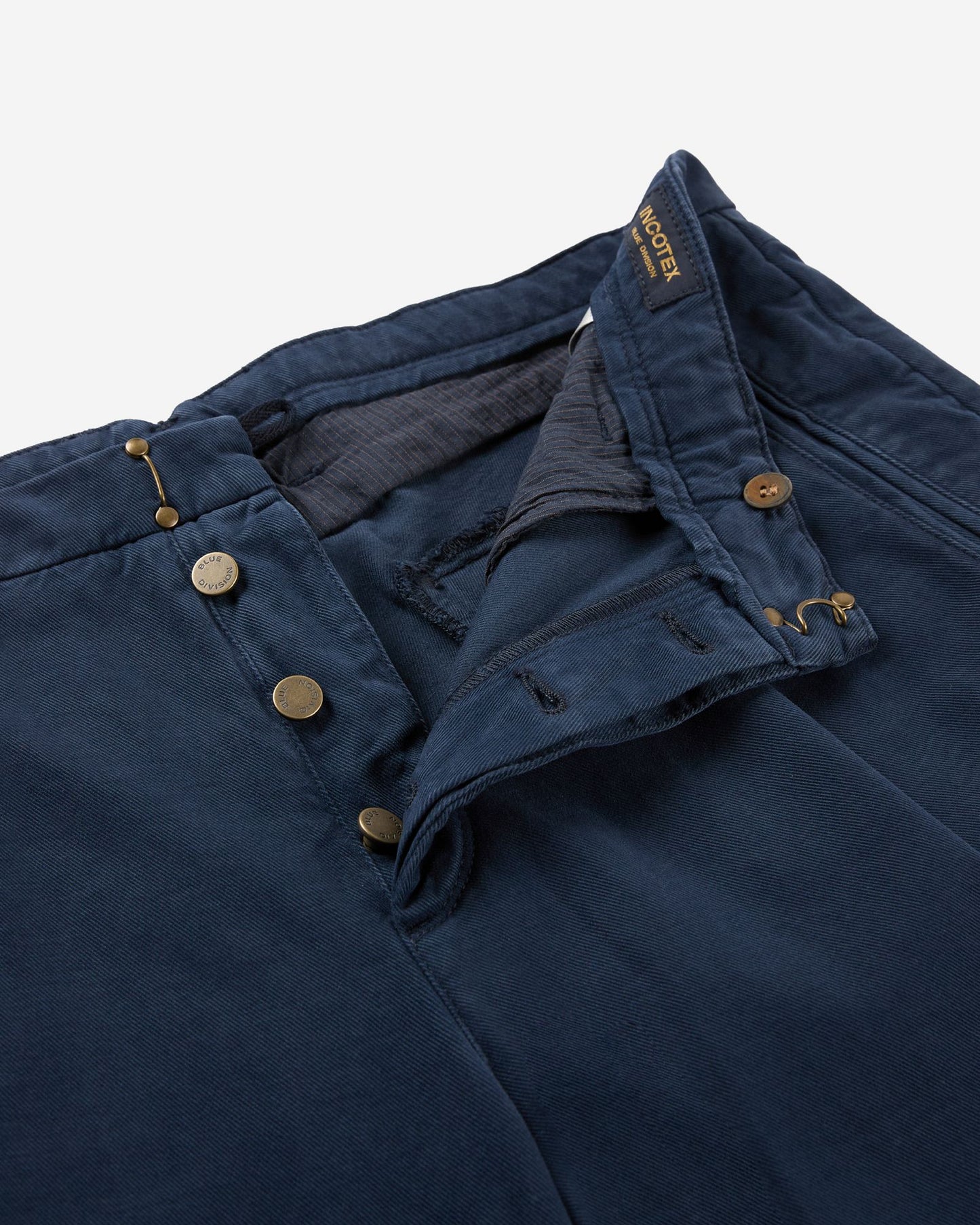 Incotex Blue Division - Tapered-fit cotton and cashmere trousers - light blue