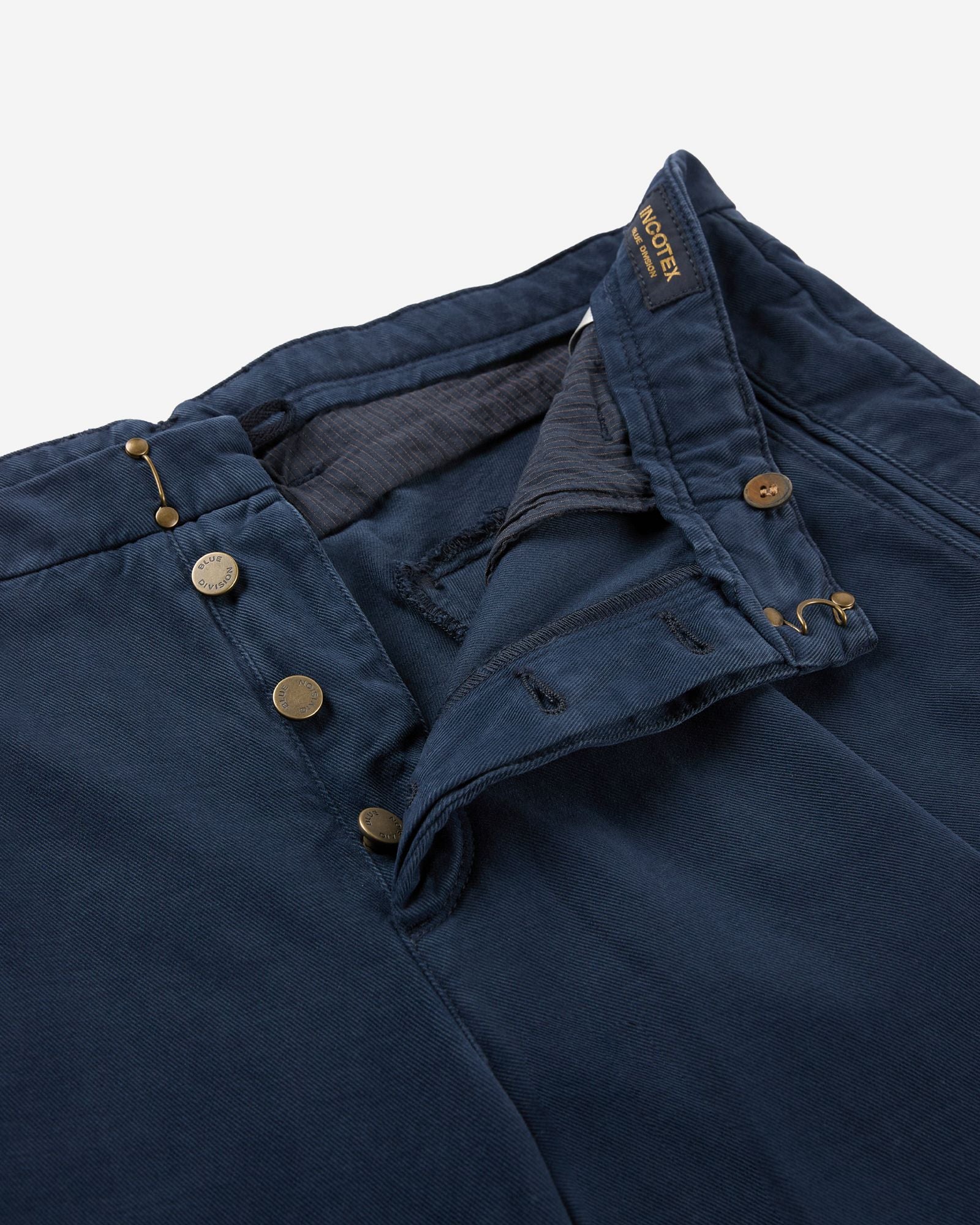 Incotex Blue Division - Tapered-fit cotton and cashmere trousers - light blue