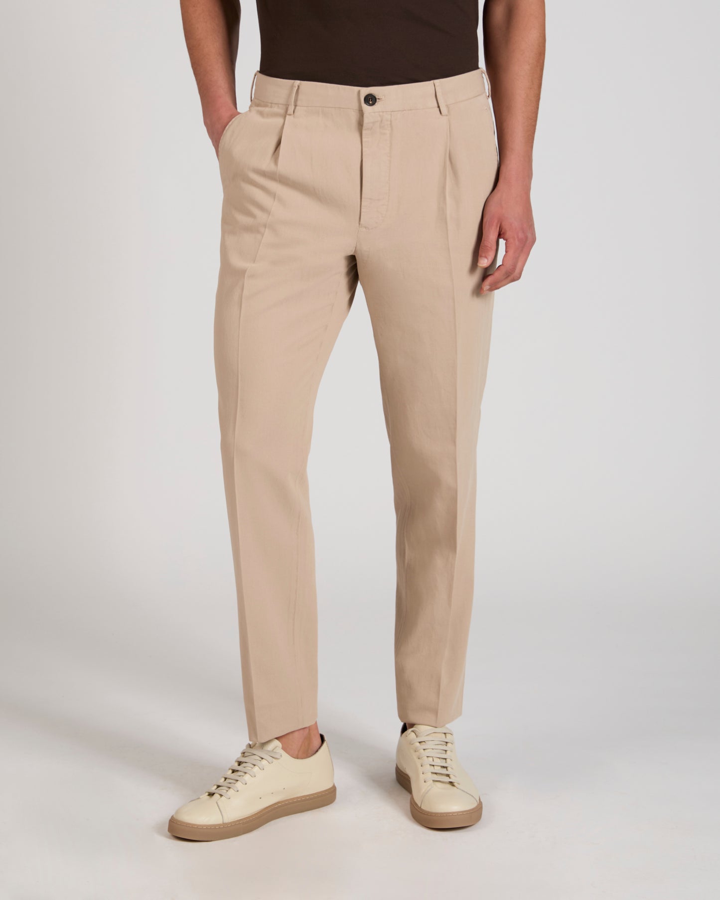 Hose Tapered Fit aus Chinolino-IceCrêpe