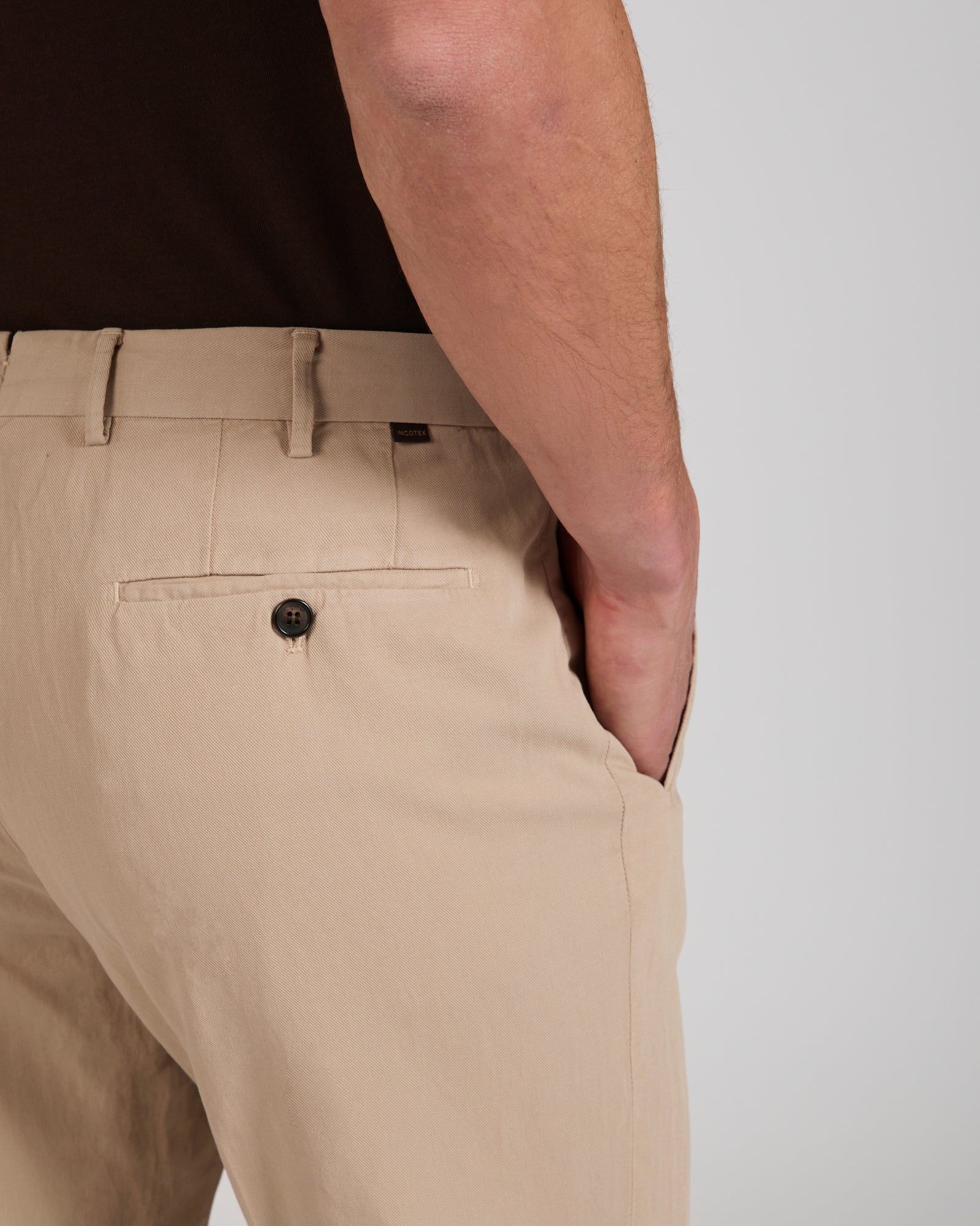 Incotex - Tapered fit Chinolino ice crêpe trousers - light beige
