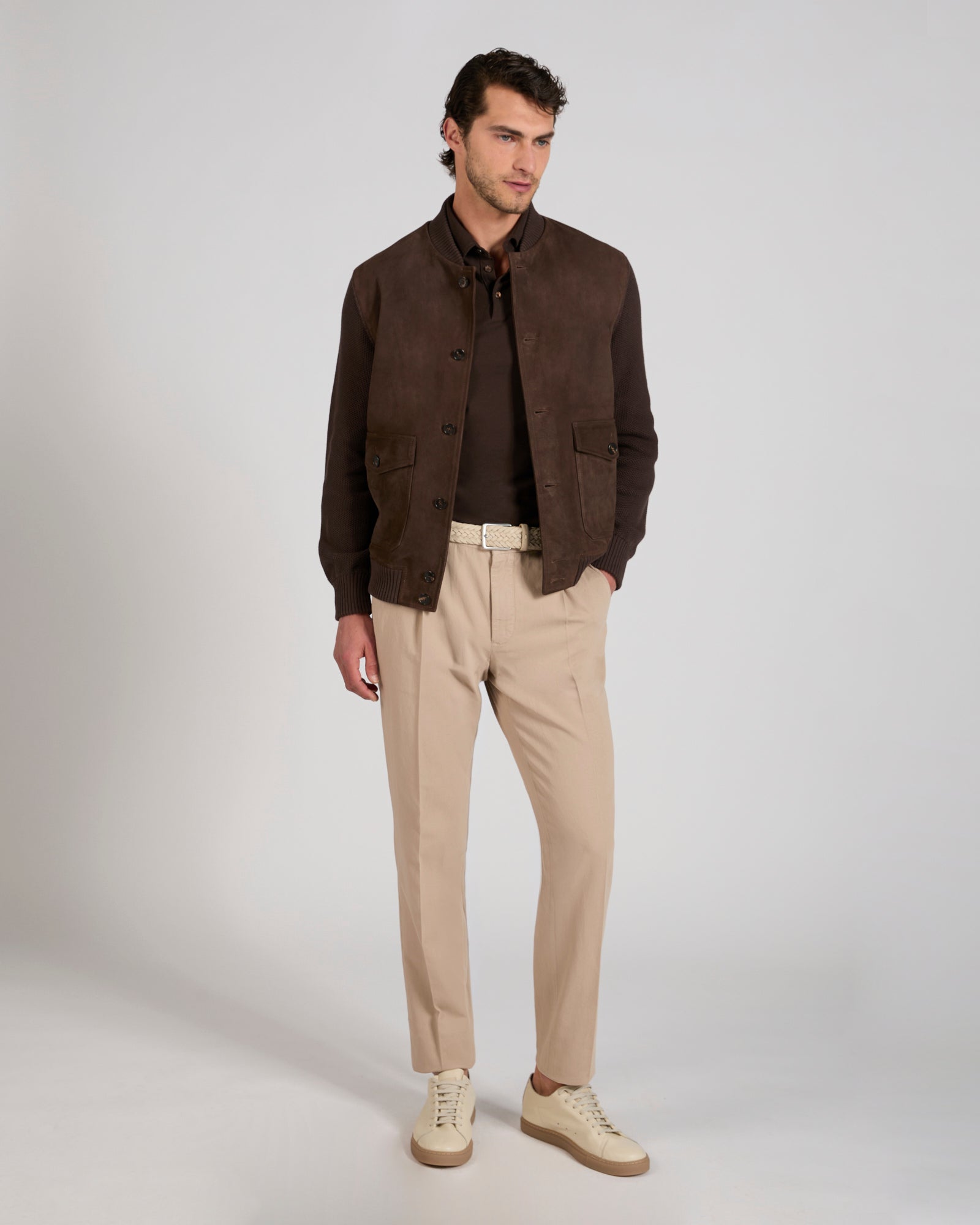 INCOTEX ベージュ チノリーノ Incotex - Tapered fit Chinolino ice crêpe trousers - light beige
