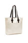 Tote bag in cotton with grey leather details , Officina Slowear | Slowear