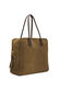 Suede square bag with dark green leather details , Officina Slowear | Slowear
