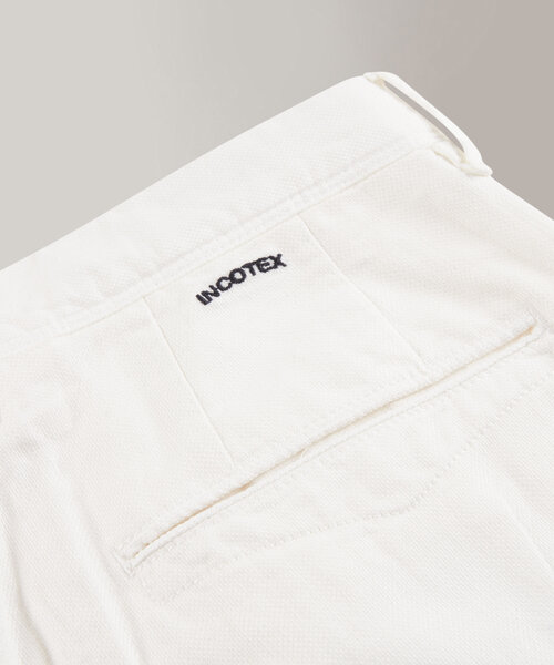 Slim-fit trousers in certified cotton and linen , Incotex | Slowear
