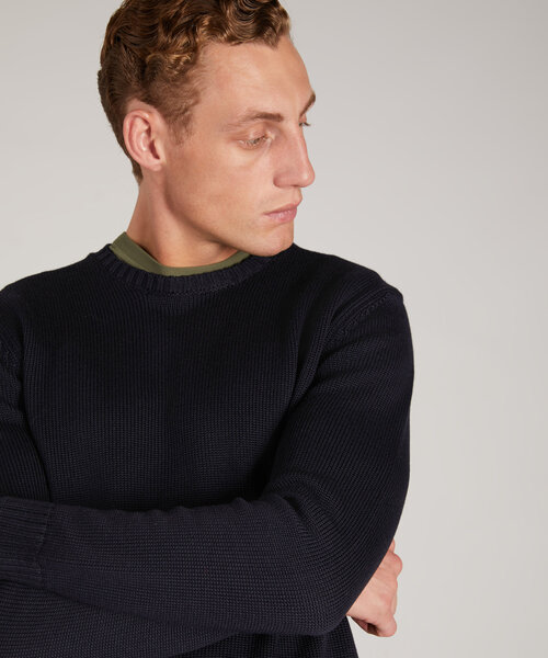Slim-fit crewneck sweater in certified merino wool , Zanone | Slowear