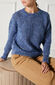 Oversized crew neck in merino wool, Mohair and blue silk , Slowear Zanone | Slowear