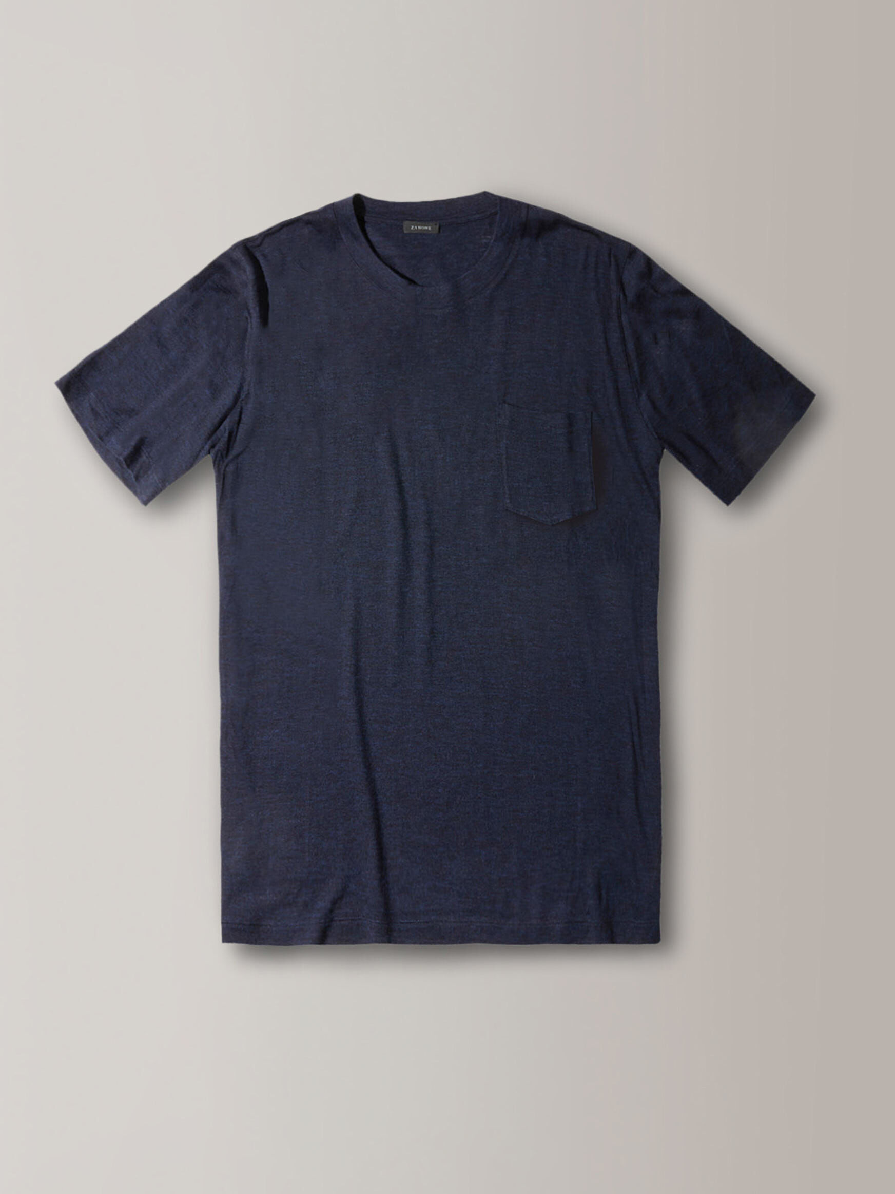 Short-sleeved merino wool jersey T-shirt