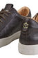 Sneakers in dark brown textured leather , Officina Slowear | Slowear