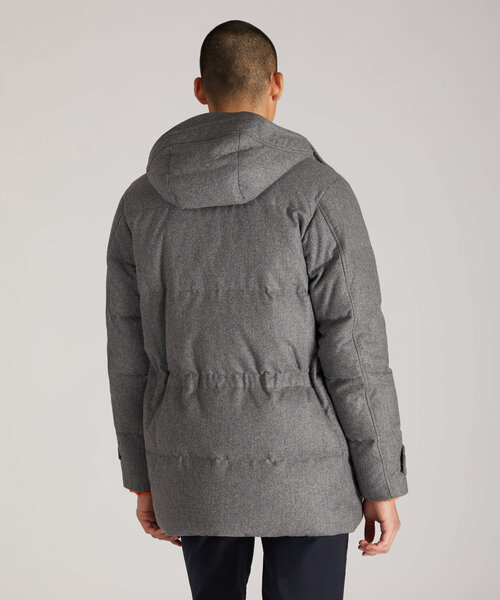 Water-repellent wool comfort fit parka jacket | Montedoro | Slowear US