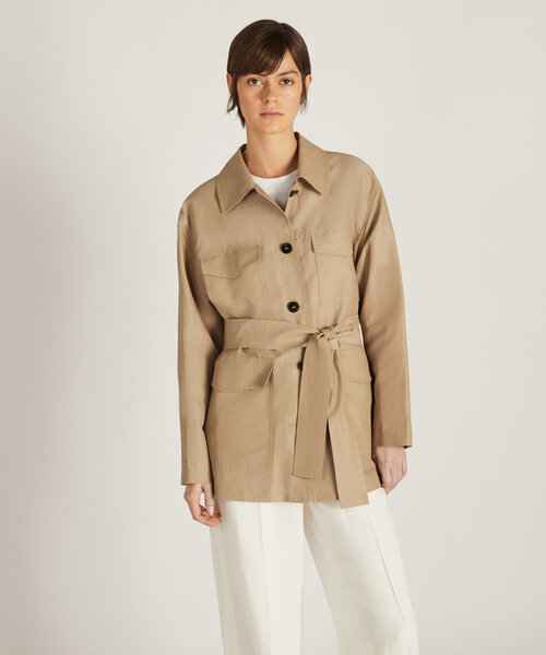 Safari jacket in cupro, linen and cotton , Montedoro | Slowear