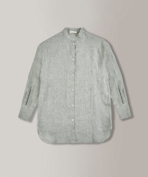 Chambray effect linen shirt , Glanshirt | Slowear