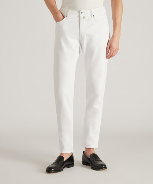 Pantalon cinq poches slim fit en bull de coton , Incotex Blue Division | Commerce Cloud Storefront Reference Architecture
