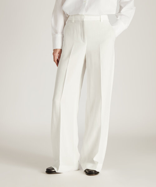 Pantalon regular fit en sergé de lyocell et lin , Incotex | Commerce Cloud Storefront Reference Architecture