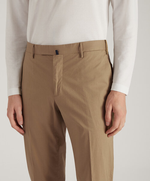 Pantalon coupe slim en popeline d’été certifiée , Incotex | Commerce Cloud Storefront Reference Architecture