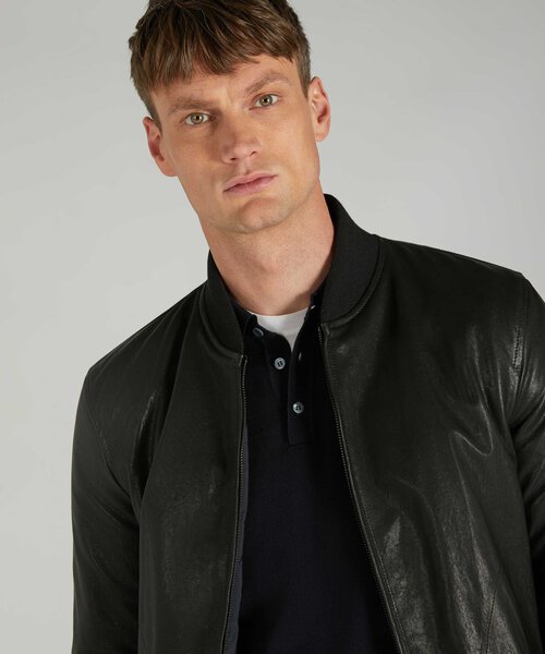 Nappa leather regular fit bomber jacket , Montedoro | Slowear