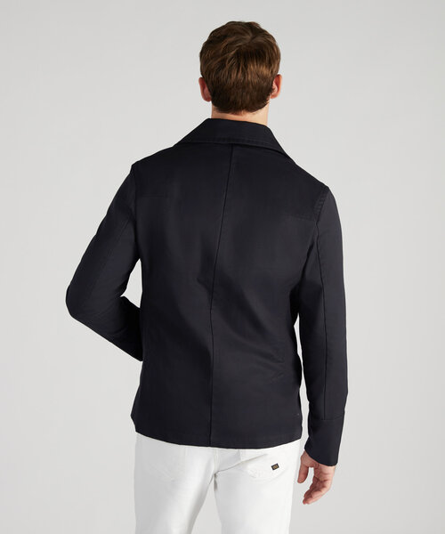 Regular-fit peacoat in cotton and water-repellent technical fabric , North Sails x Slowear | Slowear