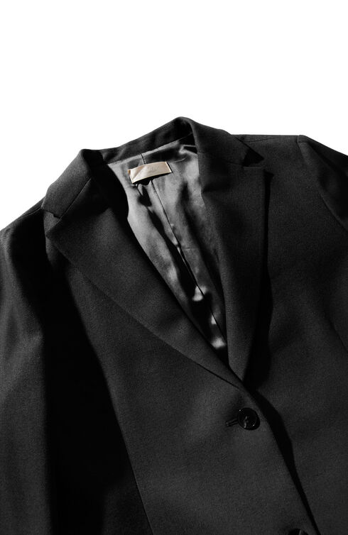 Single-breasted blazer in black viscose and wool , Slowear Montedoro | Slowear